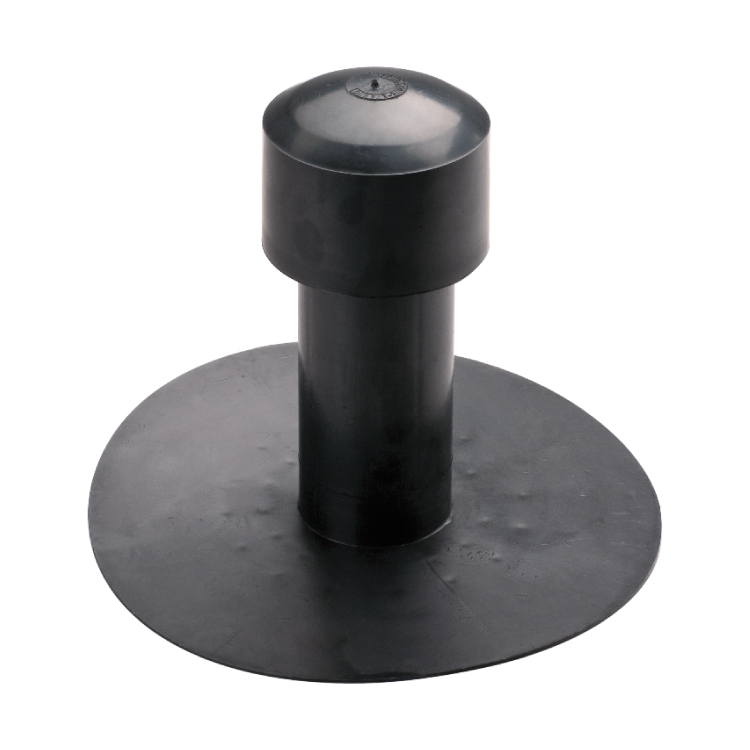 TPE FLAT simple roof vent pipes with smooth flange height 225 mm