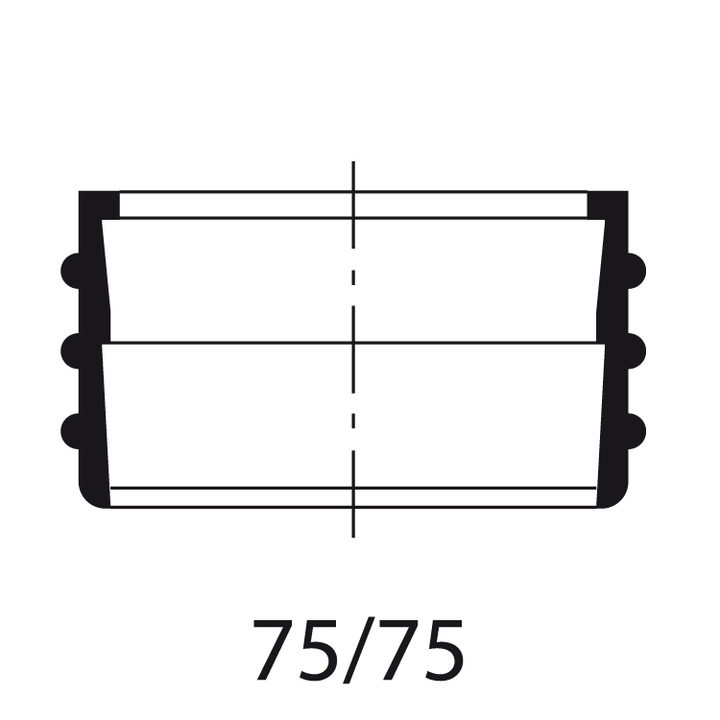 Bagues anti-retour diamétre 75 mm - 75 mm pour bouche d’évacuation en caoutchouc EPDM h 200 mm