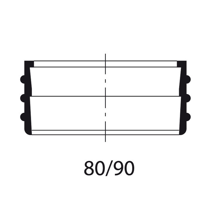 Retro fit adaptors diameter 80mm - 90mm for EPDM roof drains height 200 mm