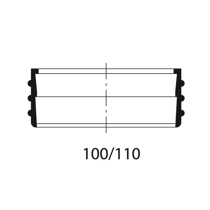 Anti-Rückfluss Ringe Durchmesser 100 mm - 110 mm für den Ablaufstutzen aus EPDM Gummi Höhe 200 mm