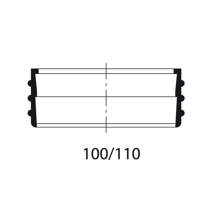 Anello antiriflusso diametro 100 mm -110 mm per bocchettoni in gomma EPDM H 200 mm