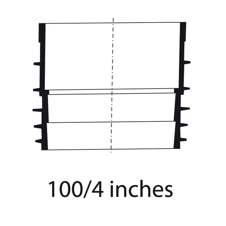 Retro fit adaptors diameter 100mm - 4 inches for EPDM roof drains height 200 mm