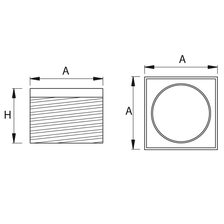 Extention element H 90 for TPE roof drain with side or vertical exit