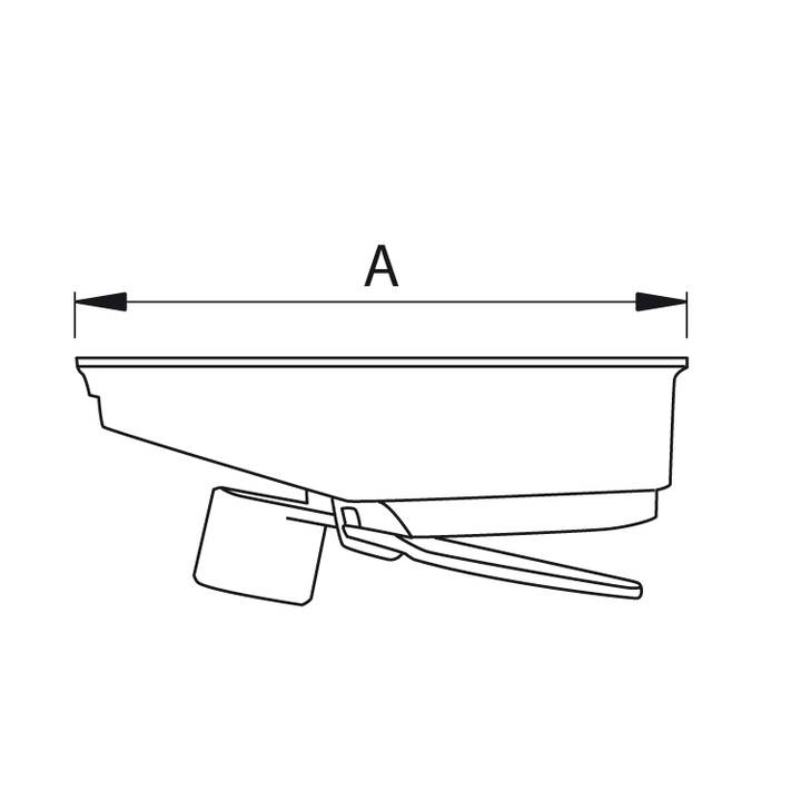 Anti-Intrusion-Klappe für Ablaufstuten seitlichem oder vertikalem Auslass - für Rohrdurchmesser 50 mm