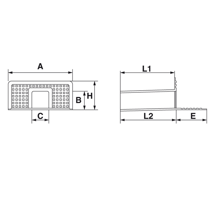 Bocchettone angolare in TPE angolo 90° con sezione 100 mm X 100 mm