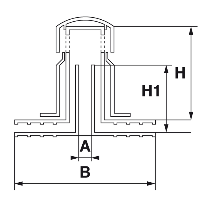 Ventilateur isole double hauteur 225 mm - avec diamètre 110 mm