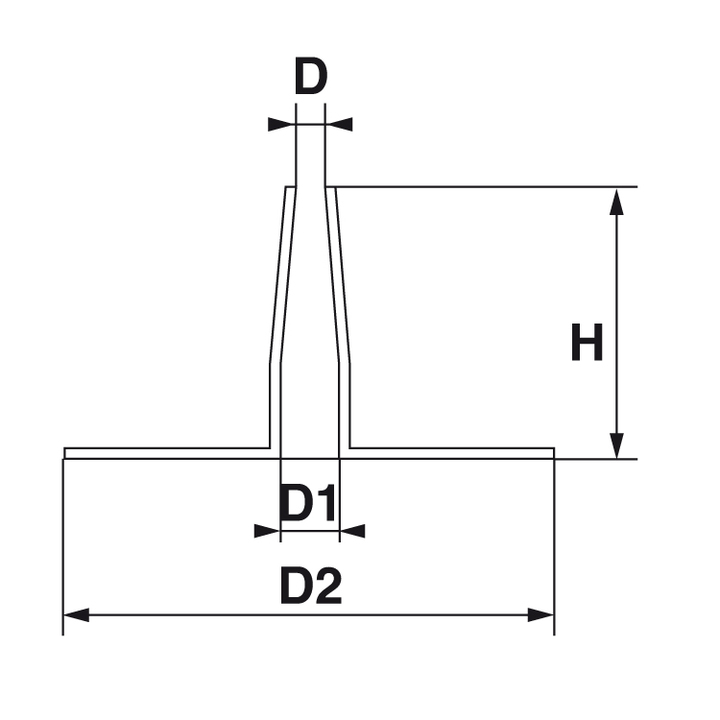 TPE conical base fitting for pipes