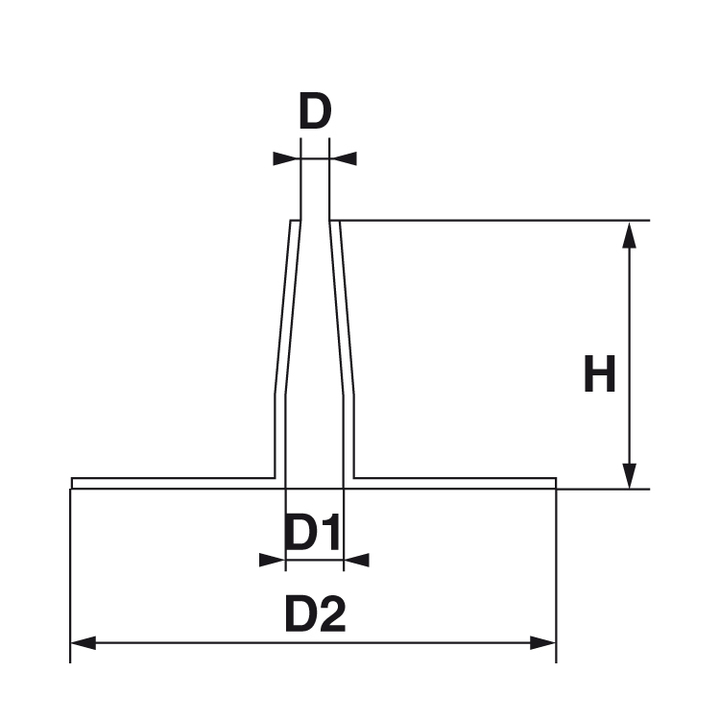 PVC conical base fitting for pipes