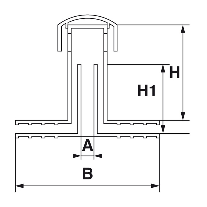 Entlüftungsstutzen Doppelt aus TPO H 225 mm - mit einem Durchmesser von 75 mm