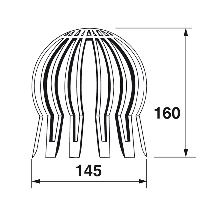 Laubfang Universelle Special aus PP - Abmessungen 60÷140 mm