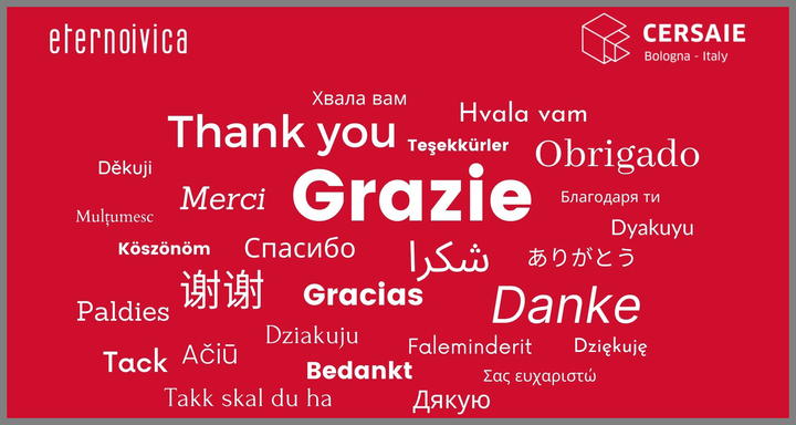 Grazie Cersaie 2021! Grazie Cersaie 2021!
