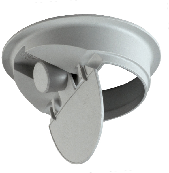 Valvola anti intrusione per bocchettone con scarico verticale - per tubi diametro 90 mm