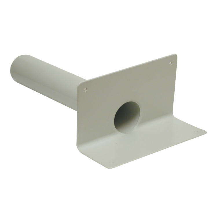 Ablaufstutzen Eckig aus PVC mit einem Schaft L 500 mm -  für Rohrdurchmesser 125 mm