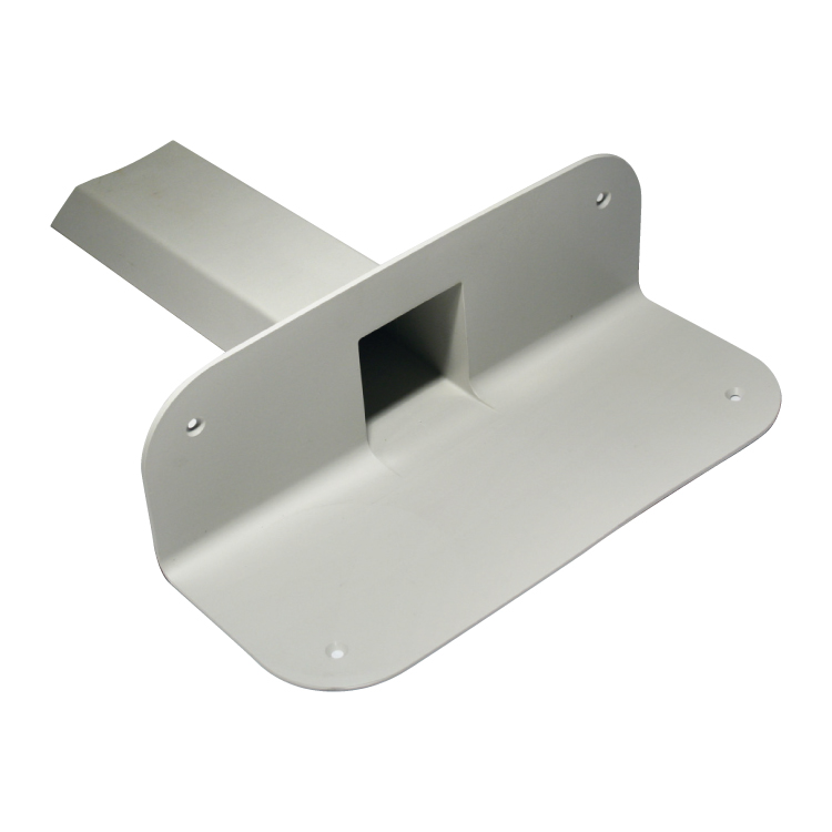 Bouches a angle en PVC pour balcons section 57 mm x 78 mm