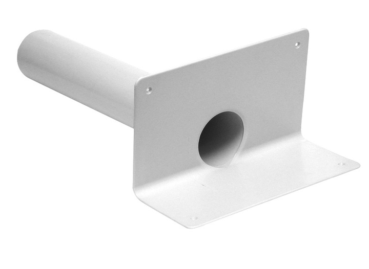 Bouche d'evacuation a angle 90° - L. 425 mm en polyolefine (TPO) Bouche d'evacuation a angle 90° - L. 425 mm en polyolefine (TPO)