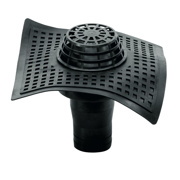 "ETERNO" EPDM rubber roof drain with trap and with a 200mm spigot